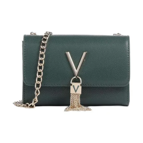 Valentino Сумка через плечо из синтетического материала женская темно-зеленая