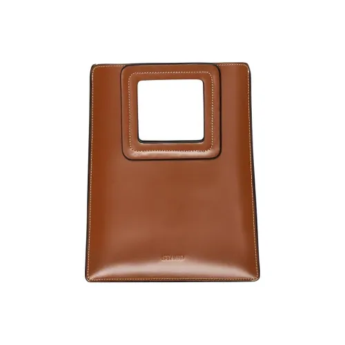 Staud Корова Кожа Сумка Женская Коричневая