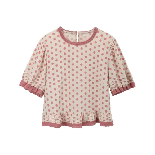 MISHOW Розовый гороховый узор, женские рубашки