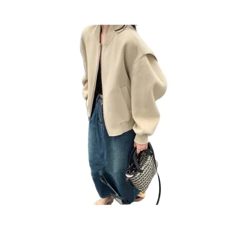 AHRTB Экрю Женское Короткое Пальто