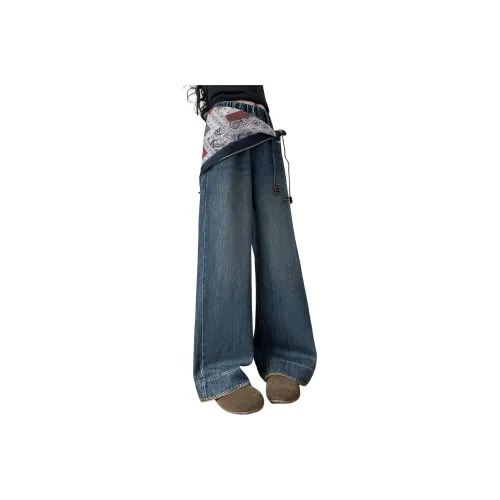 GOYN Повседневные Джинсы Весенние Осенние Винтажные Синие Подростки