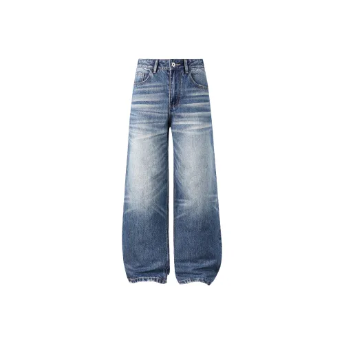 98SQUID Темно-синий Унисекс Джинсы