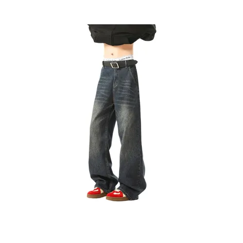 ONE PIECE Blue Unisex Jeans ONE PIECE Синий Унисекс Джинсы