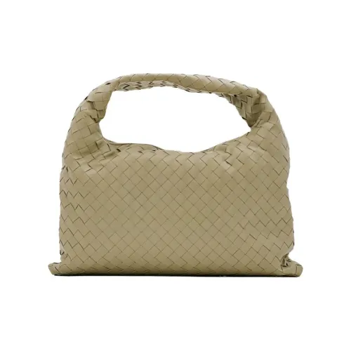 Bottega Veneta Intrecciato Кожа Сумка Маленькая Женская Бежевая