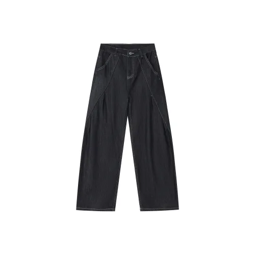 MOCHIN INRO Синий Унисекс Джинсы