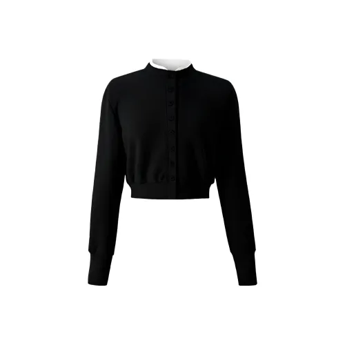 ETSE Черный длинный рукав Трикотаж Женский Трикотаж