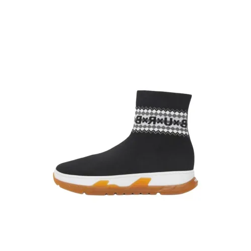 Burberry Высокие Топы Детские Лайфстайл Обувь Черный Дети Возраст 3-7 Лет