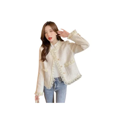 AHRTB Абрикос Женское Короткое Пальто