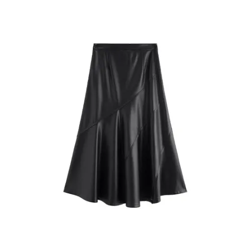 HDFULERN Кожа Длинная Юбка Женская