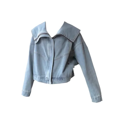 VKXOW Синий Женские Джинсовые Куртки