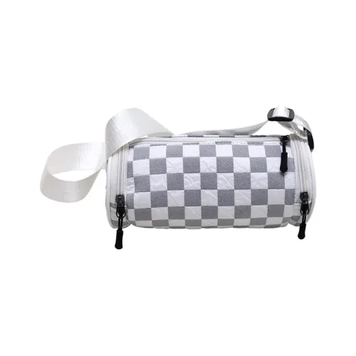 Meter Houndstooth Multifunctional Спортивная Сумка через плечо Сумка-цилиндр Стандартная Черная