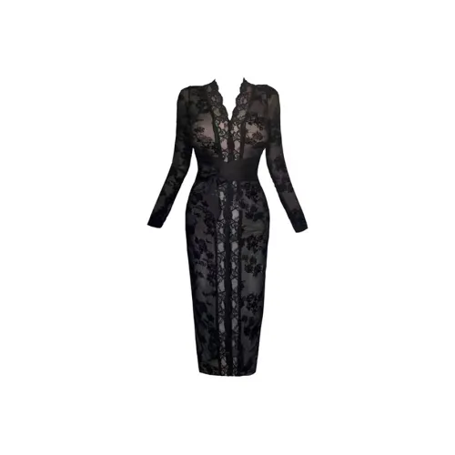 Frustration Garden Длинное платье с длинными рукавами женское