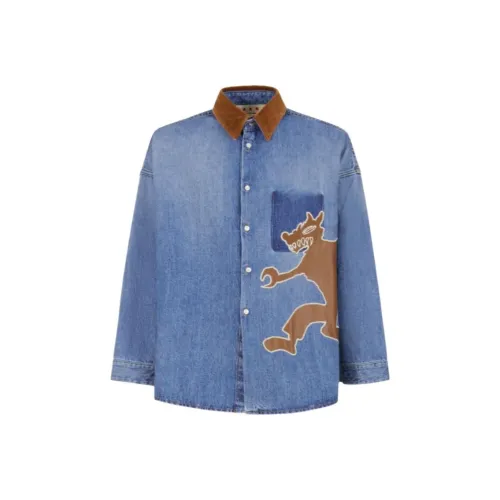 MARNI Синий Мужские Рубашки