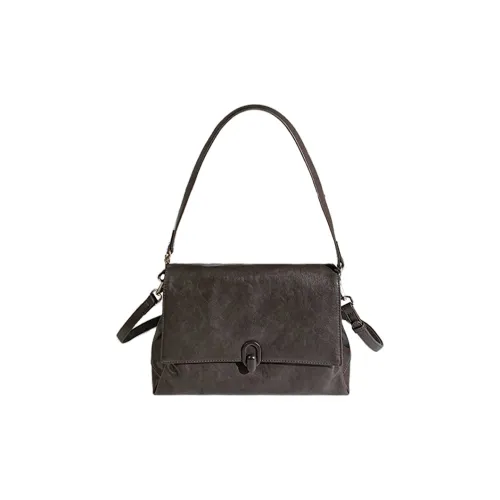 Jacoponnus Сумка через плечо из коровьей кожи среднего размера женская цвет эбеновое дерево