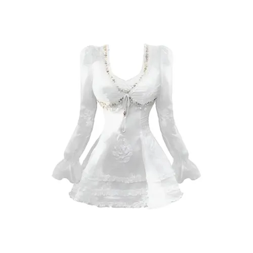 TIBINB Длинное платье с длинными рукавами женское