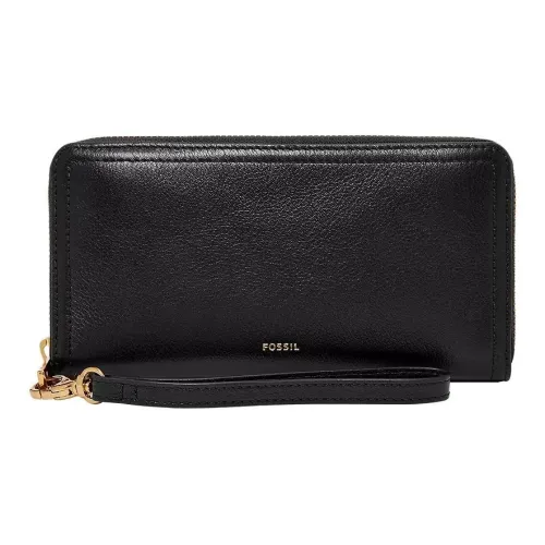 FOSSIL Кожа Кошелек Женские Черный