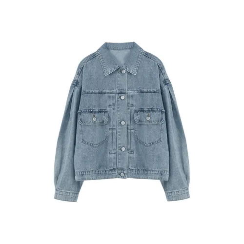 LUYOUYE Светло-синий деним Женские Джинсовые куртки