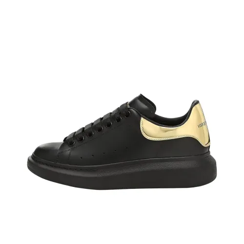 Alexander McQueen Oversized Sneaker Low Топ Стильные Скейтбординги Мужской Черный Золотой