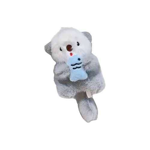 Nodding Bud Bug Утка Holding Рыбка Мини Украшение Милый Кукла Креативный Практичный Маленький предмет Плюшевый Брелок 13 см Рекомендуемая высота