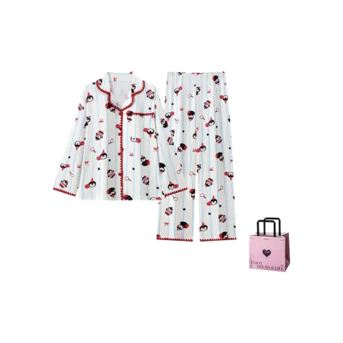 NATTY Стиль имиджа Наборы одежды [Сумка для покупок с сердцем] Женские Пижамные комплекты