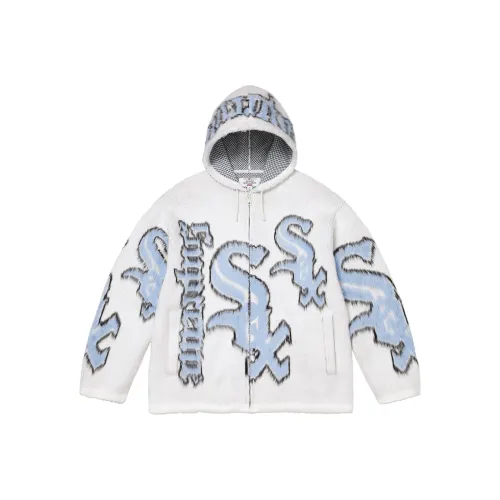 Supreme x Chicago White Sox FW25 WEEK5 ZIP UP С капюшоном Свитер Унисекс