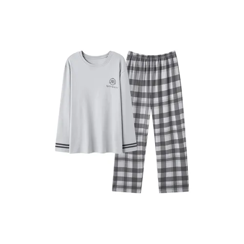 NATTY Клетчатый Комплекты Одежды Мужские Пижамные Комплекты