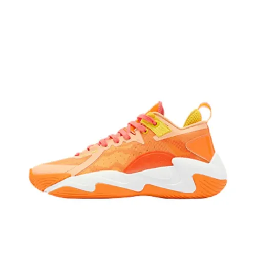 QIAODAN Busters 5ELITE Износостойкие Дышащие Поддерживающие Низкие Баскетбольные Кроссовки Мужские Оранжевые