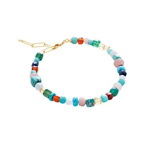 Monica Vinader Браслеты из серебра 925 пробы с покрытием из 18-каратного золота женские многоцветные