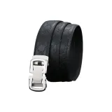 Серебряная застежка + [S узор] черный ремешок