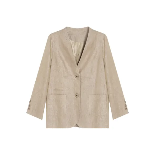 GZQJ Светлый хаки Женские Деловые костюмы