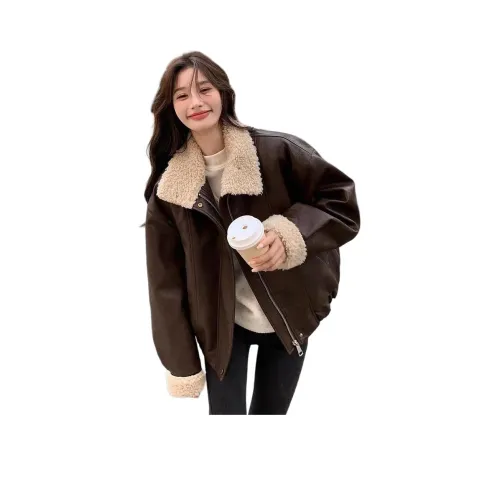 FEIERDAOSHANGDEMAO Кожа Куртка Женская