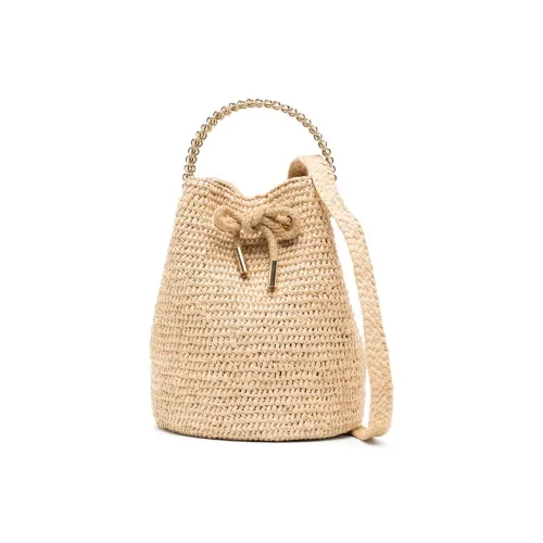 Paco Rabanne Солома Ведрообразная Сумка Сумка через плечо Сумка для женщин Желтая