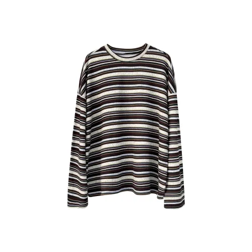 ZHONGBANGJICHU Кофейные полоски Женские T-рубашки