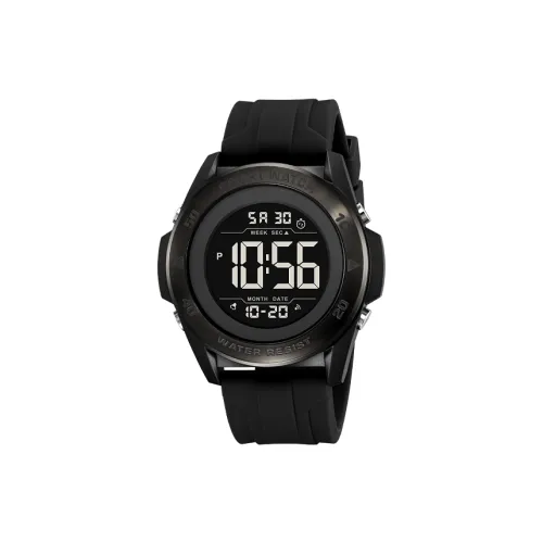 SKMEI Электронный механизм силиконовый ремешок мужские часы черный циферблат