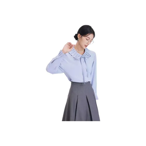 Tumando Blue Women's Shirts Tumando Синий Женские Рубашки