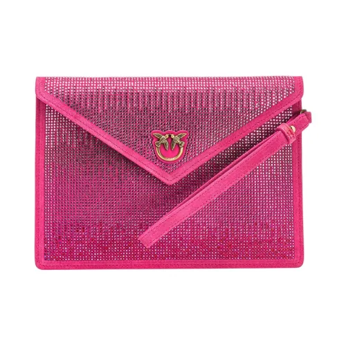 PINKO Кожа Клатч Женский Розовый Красный