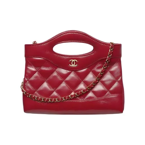 CHANEL Полированная овечья кожа одно плечо сумка женская темно-красный