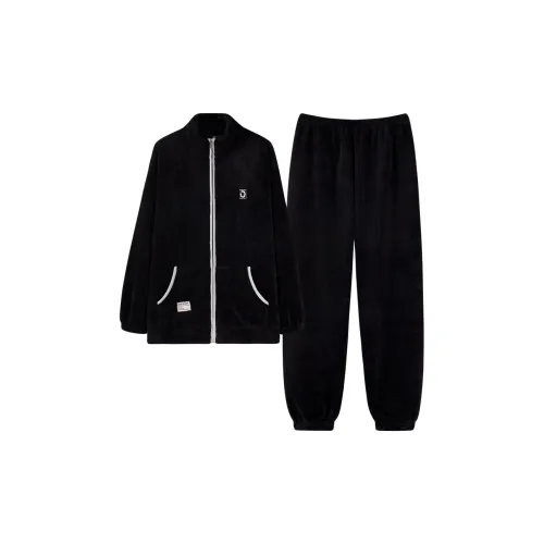 Qin Jing Пижамный комплект Мужской Черный