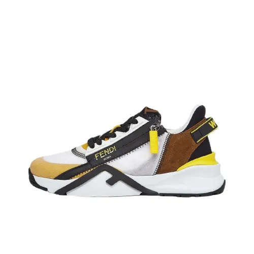 FENDI Flow Low Кроссовки Женские Белые Желтые Черные