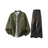 Армейский зеленый + черный карго брюки