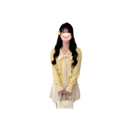 VINMUK Желтое Женское Короткое Пальто