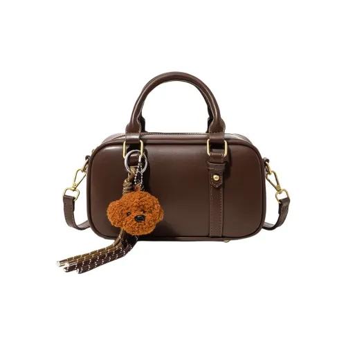 PT'SON Сумка через плечо из синтетической кожи стандартная женская кофейного цвета