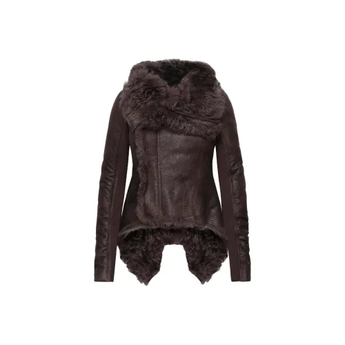 RICK OWENS совместный бренд RO кожаная куртка женская