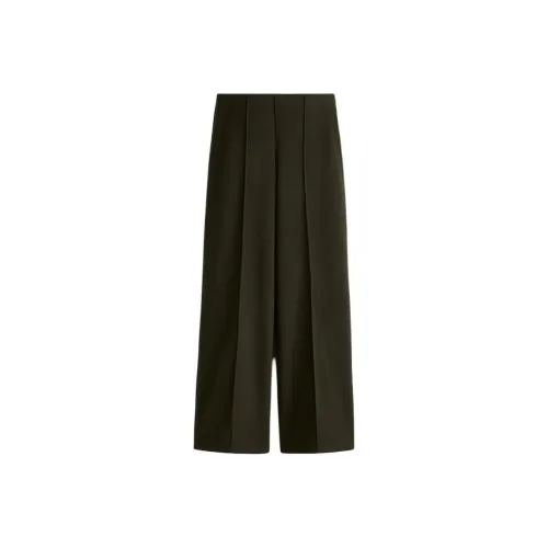 H M Темно-зеленые женские повседневные штаны