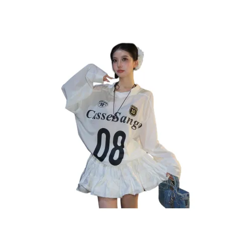 NEVER RULE Белый Женские T-рубашки