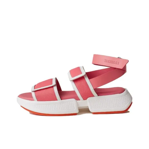 HERMES Geek One Ремешок Сандалии Женские Красные
