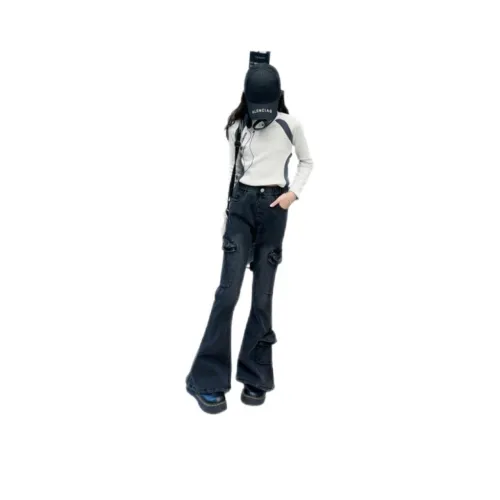 LONGZHIWU Серый с флисовой подкладкой базовый слой + рабочая одежда с флисовой подкладкой деним повседневная спортивная одежда для детей