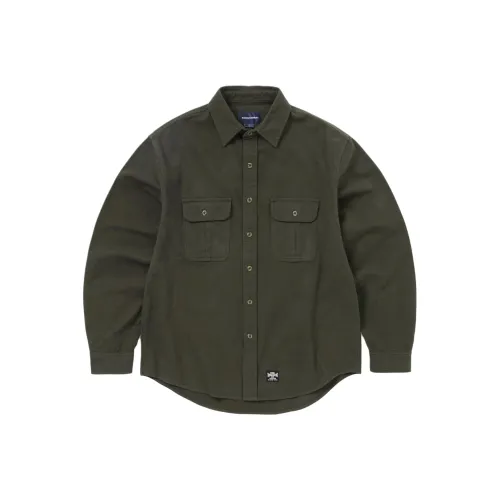 Thisisneverthat FW25 Фланель COUNTRY Рубашка Темно-оливковая Рубашка Унисекс