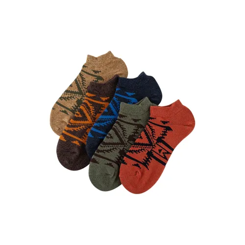 FAVMARTHA Жаккардовая пряжа Мужские носки без видимого края