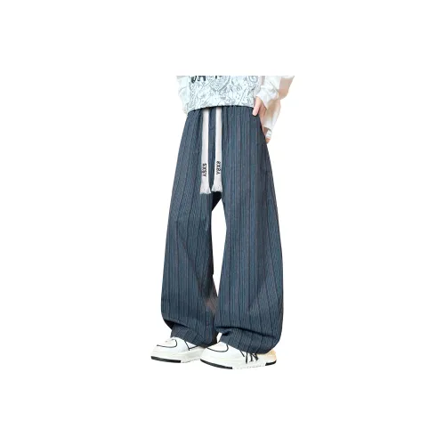 SXSY Синий Полосатый Узор Унисекс Повседневные Штаны